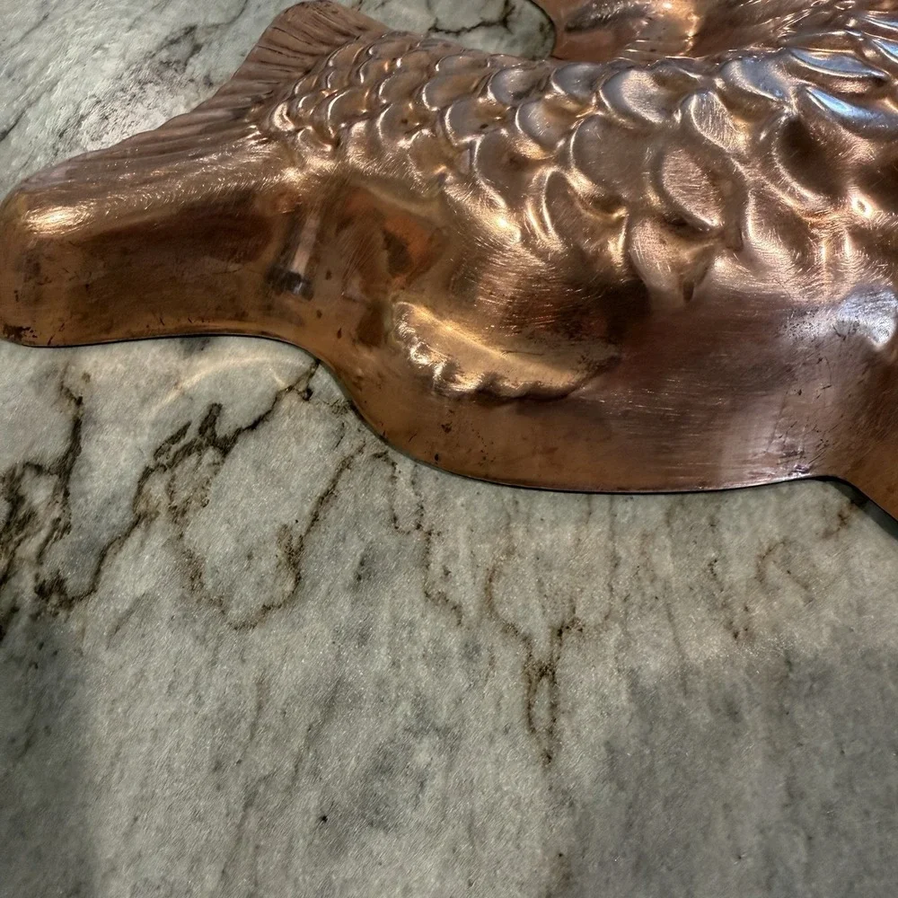 Vtg Copper‎ Fish Gelatin Mold Wall Decor